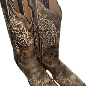 Laredo Women’s Western Embroidered Leather Boots size 7.5